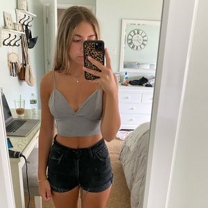 Sparkly Grey Garage Crop Too